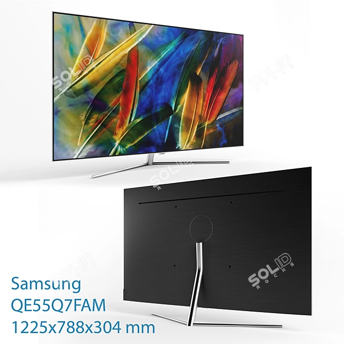 Samsung 55-inch 4K UHD HDR TV 3D model image 1