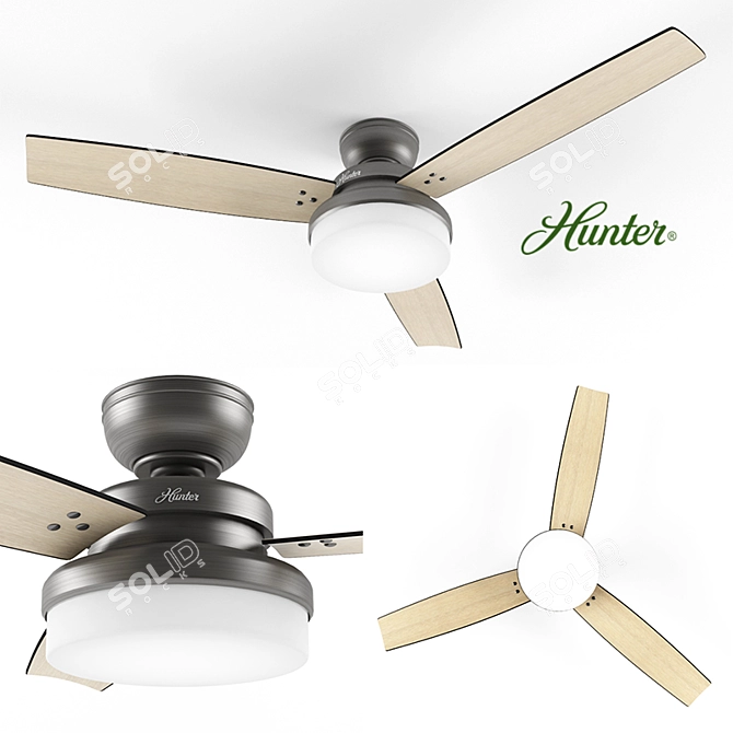 Sentinel Ceiling Fan: Effortlessly Cool 3D model image 1