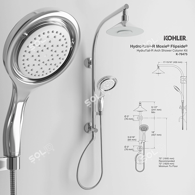 Kohler Ultimate Shower Package 3D model image 1