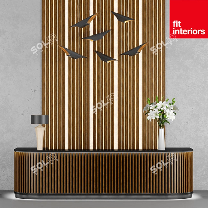 Nordic Welcome Desk 3D model image 1