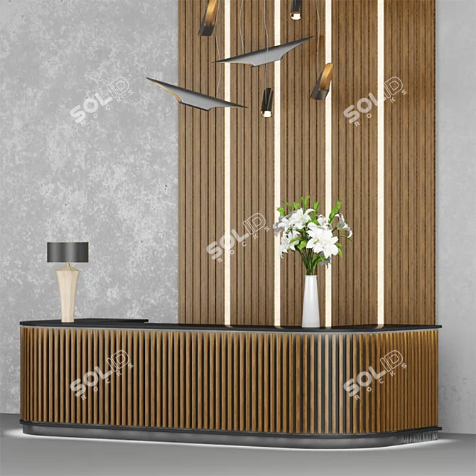 Nordic Welcome Desk 3D model image 2