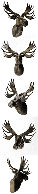 ROOMERS Elk's Head Wall Decor 3D model image 2