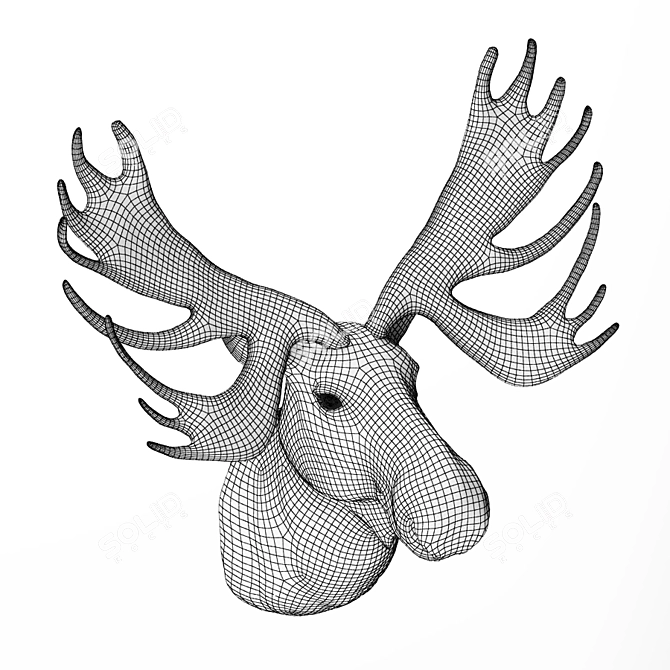 ROOMERS Elk's Head Wall Decor 3D model image 3