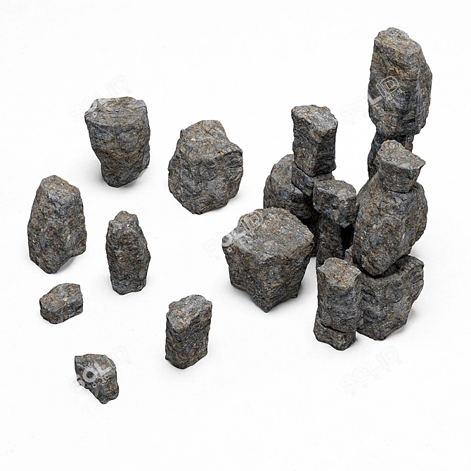 Rockstone: High-Quality 3D Textured Polygon 3D model image 1