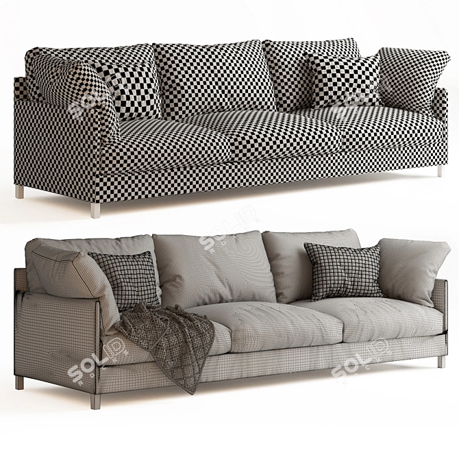  Modern Living Divani Chemise Sofa 3D model image 3