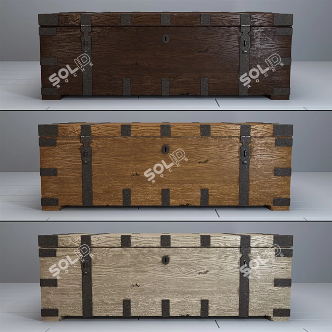 Restoration Hardware Heirloom Chest 3D model image 1