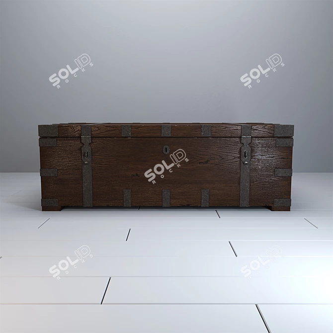 Restoration Hardware Heirloom Chest 3D model image 2