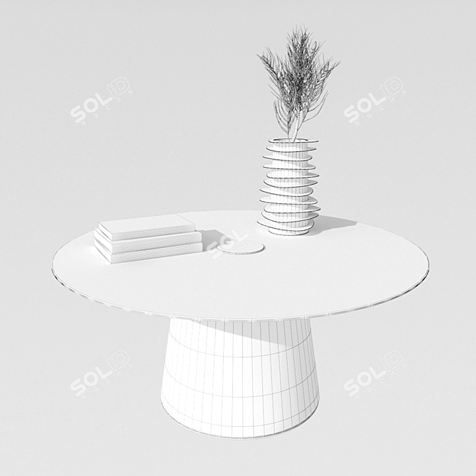 Rustic Wood Coffee Table 3D model image 3