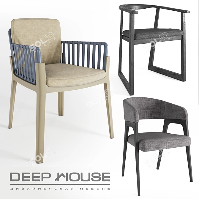 Elegant DeepHouse Chair 3D model image 1