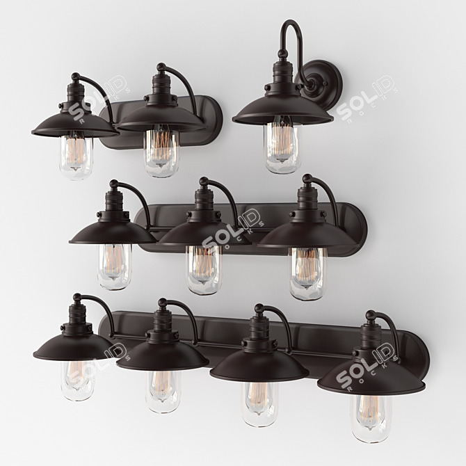 Nautical Bath Light 3D model image 1