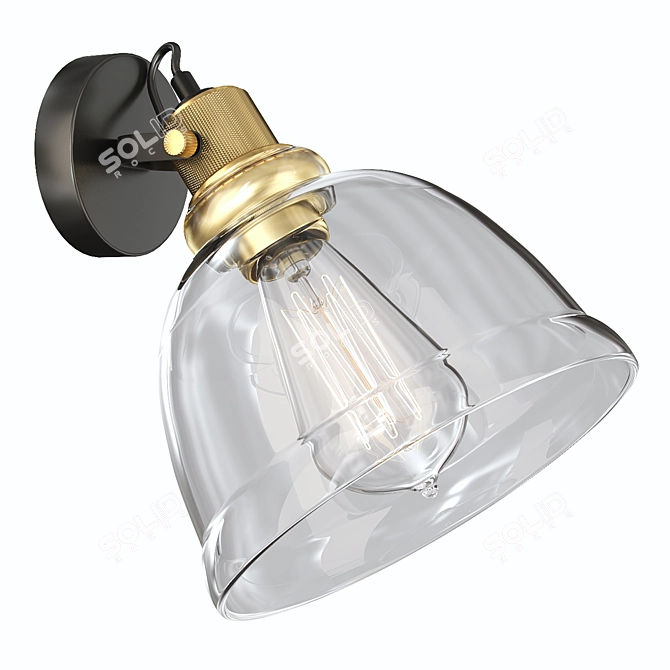 Rustic Loft Wall Sconce 3D model image 1