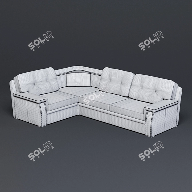 Luxury "Lord" Corner Sofa, Bis-M 3D model image 2