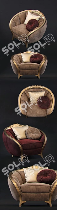 Luxurious Goldcomfort Paradise Armchair 3D model image 2