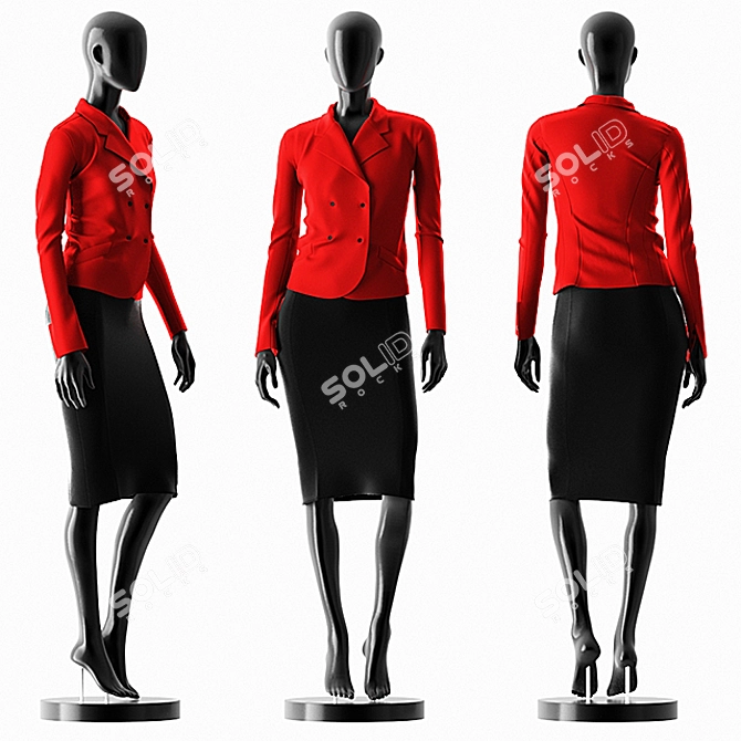 Chic Casual Suit Set 3D model image 1