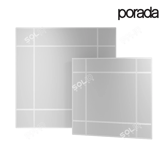 Porada Quadro Mirror: Four Seasons Perfection 3D model image 2