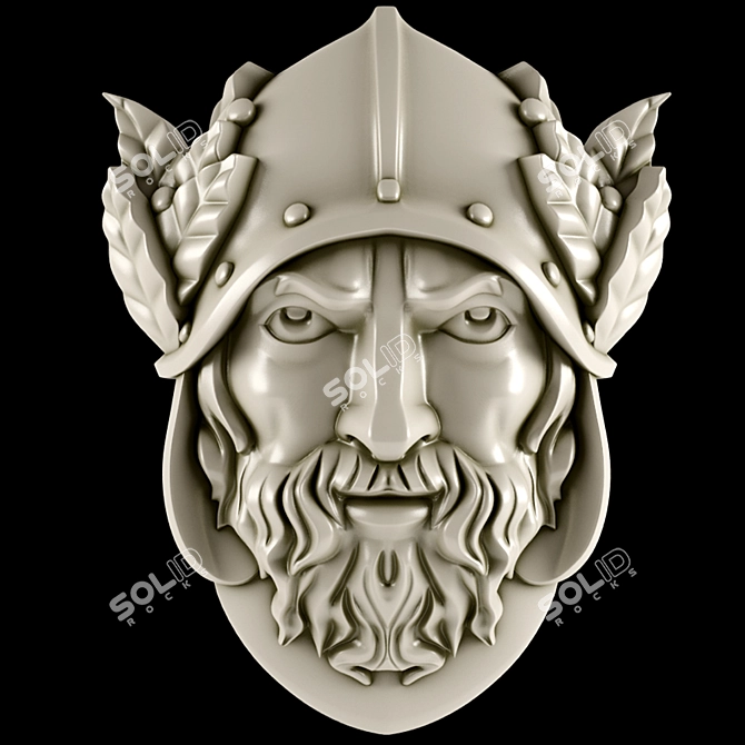 Sculptured Facade Masks 3D model image 1