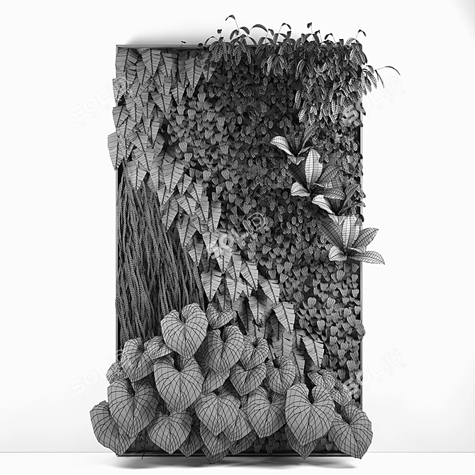 Versatile Vertical Garden Solution 3D model image 3