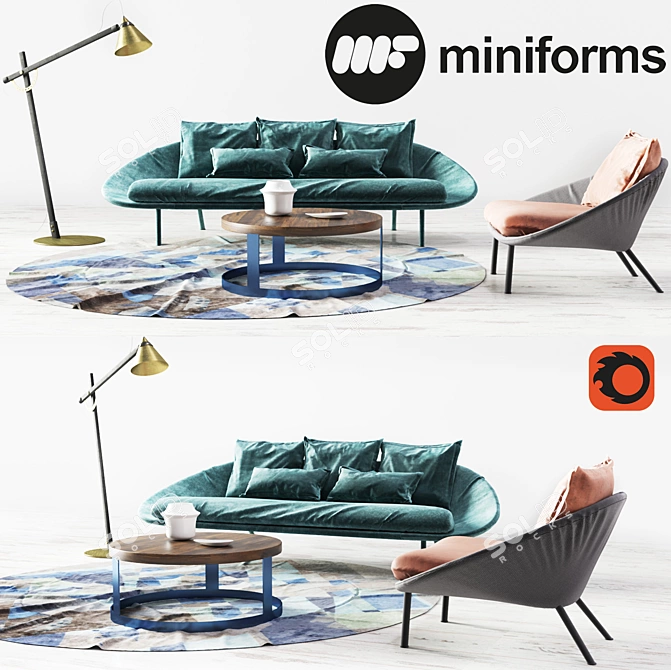 Modern Italian Furniture | MINIFORMS 3D model image 1