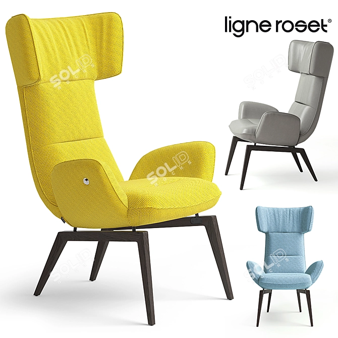 Modern French Design: Ligne Roset @-Chair 3D model image 1