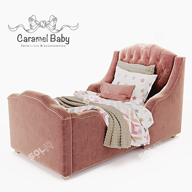 Cute Bunny Bed for Kids 3D model image 1