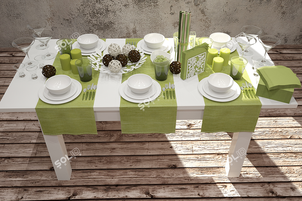 IKEA Table Setting Set 3D model image 2