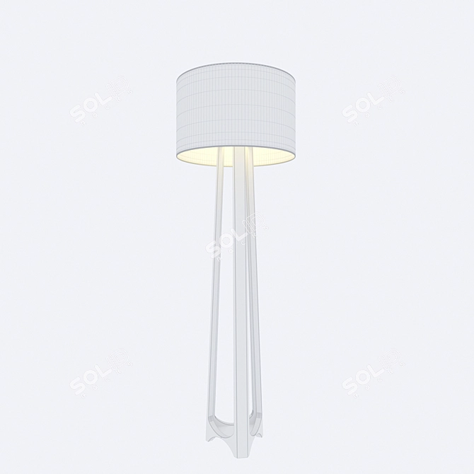 Elegant Iron Eye Floor Lamp 3D model image 2