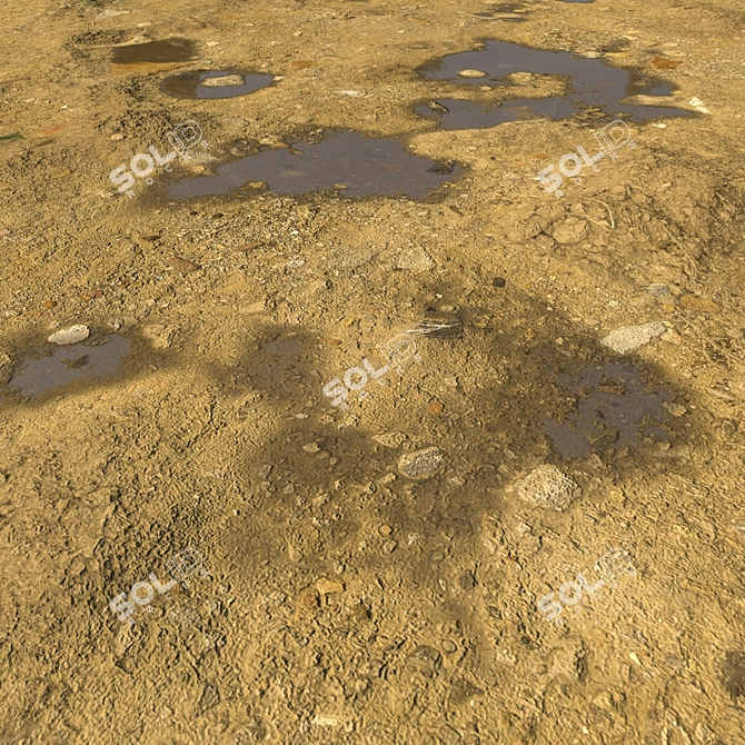 3D Ground Material Set - Corona, 4K Textures 3D model image 1