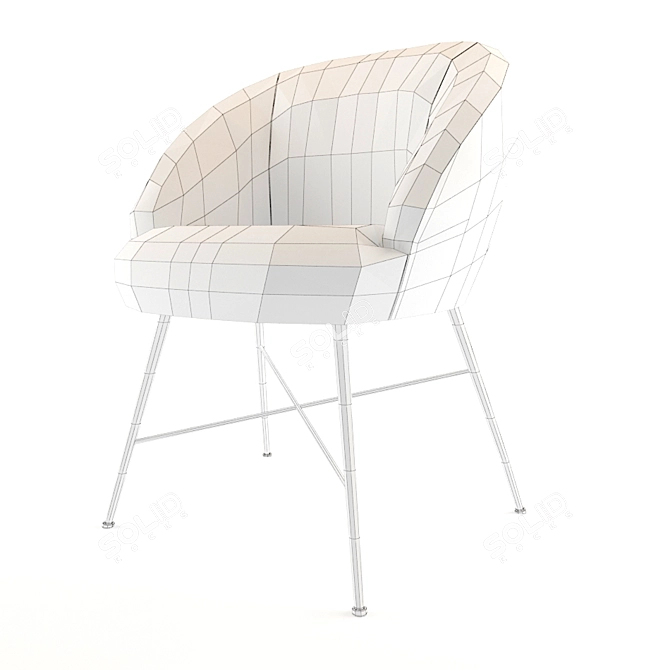 Elegant Laurel Lounge Chair 3D model image 2