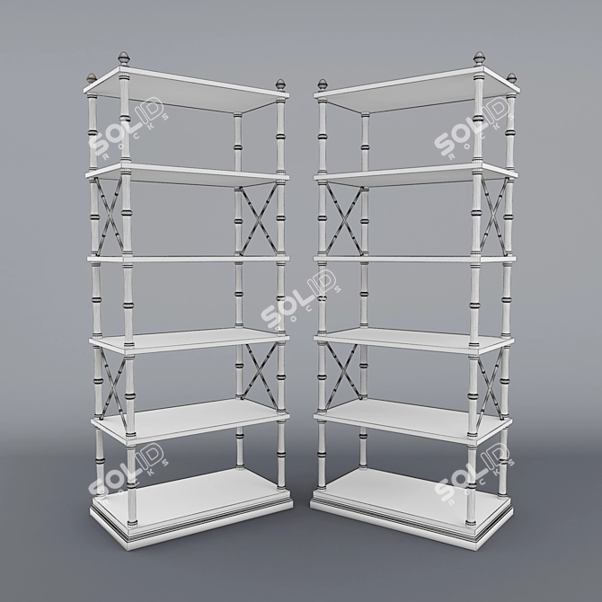 Classic Storage Racks 3D model image 2