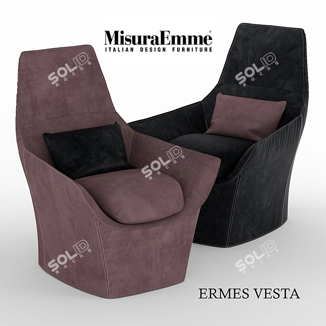 Elegant Ermes Vesta Chair 3D model image 1