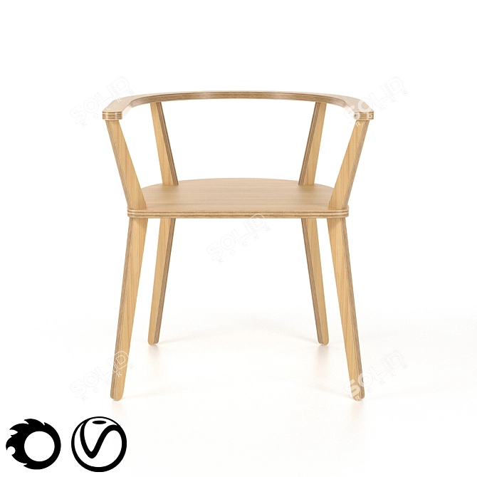 Unika Moblär Enköpings Chair 3D model image 2