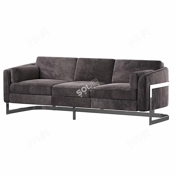 Aubriana Velvet Sofa 3D model image 1