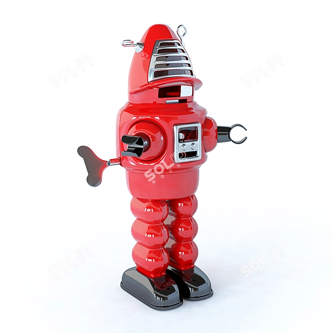 Title: Retro Replica Planet Robot Toy 3D model image 1