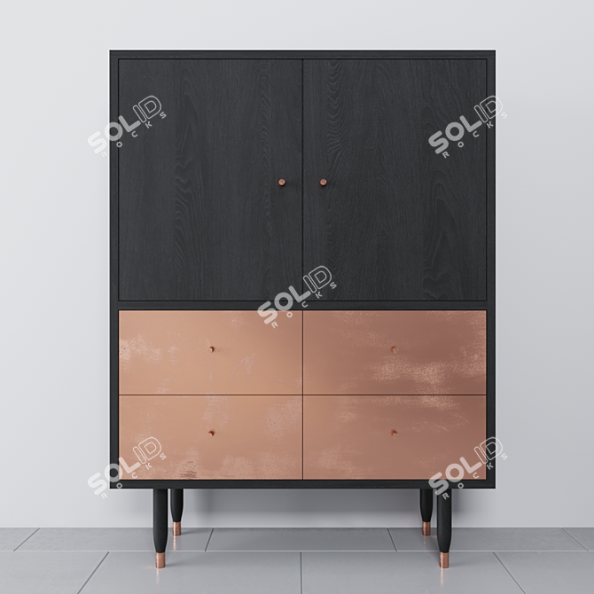 Midcentury Modern Cabinet - Gullfoss 3D model image 1