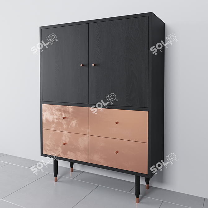 Midcentury Modern Cabinet - Gullfoss 3D model image 2