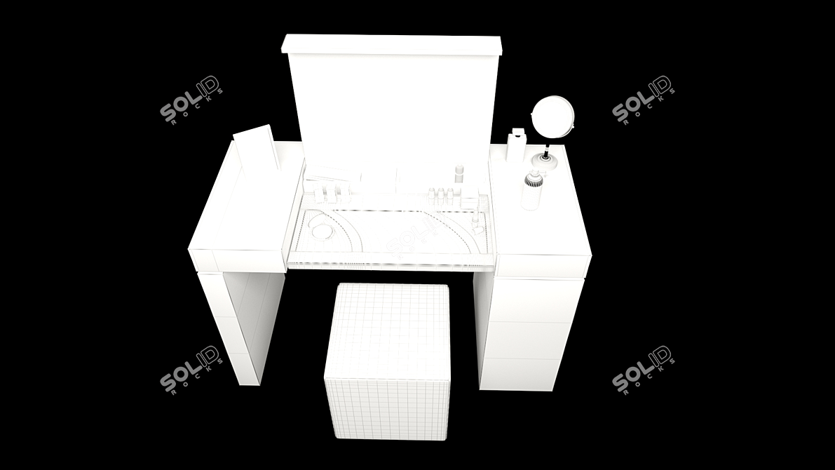 Night Fly Latte Dressing Table 3D model image 3