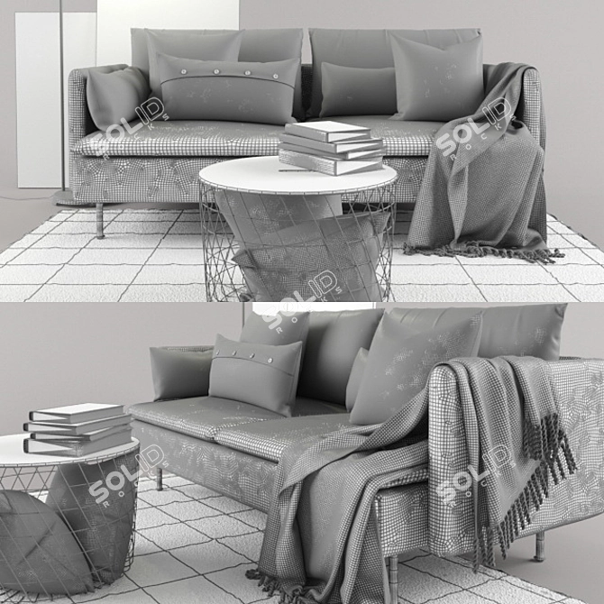 Stylish SÖDERHAMN Sofa Set 3D model image 3