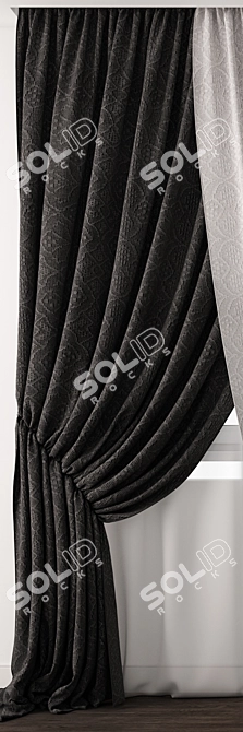 Elegant Curtain Design 3D model image 2