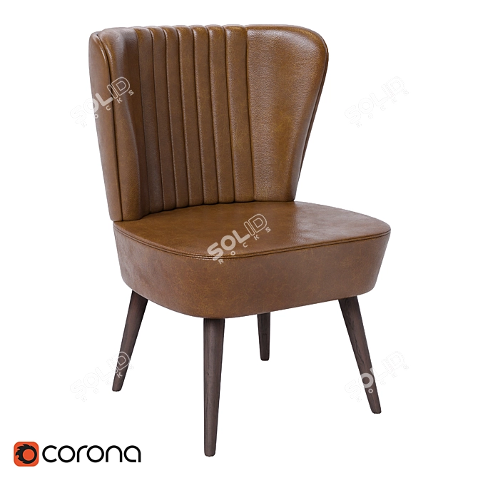 Modern Upholstered Chair 3D model image 1