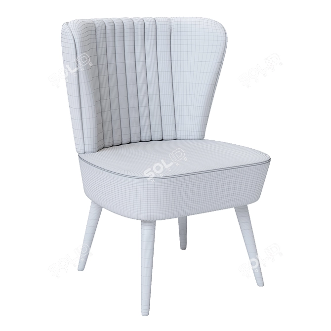 Modern Upholstered Chair 3D model image 3