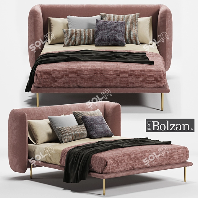 Elegant Jill Bed - Bolzan Letti 3D model image 1