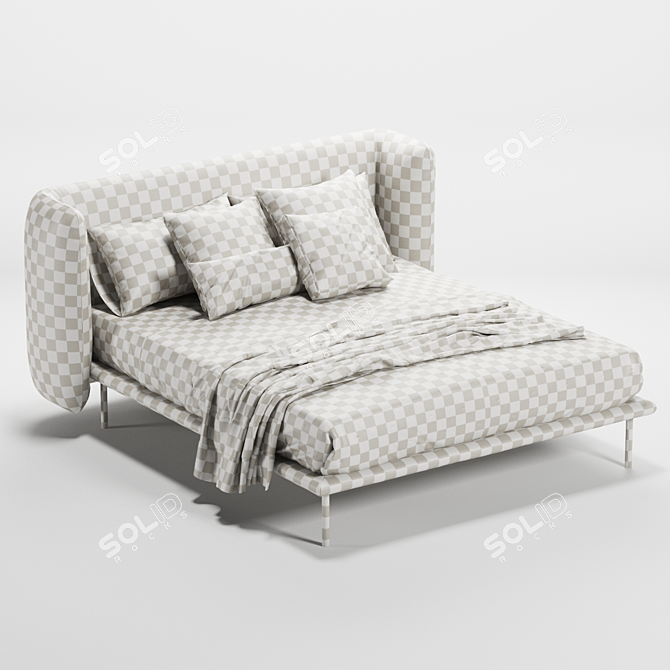 Elegant Jill Bed - Bolzan Letti 3D model image 2