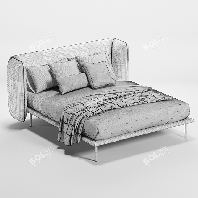 Elegant Jill Bed - Bolzan Letti 3D model image 3