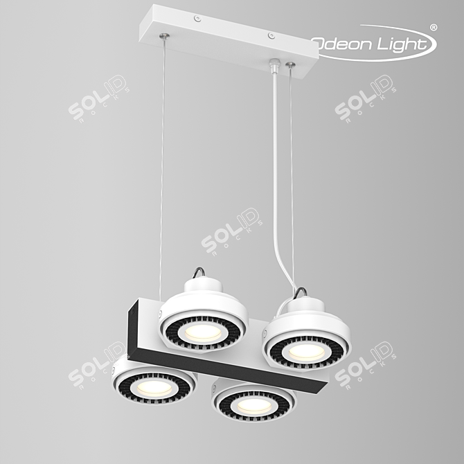 Satelium Pendant Lamp: ODEON LIGHT 3490/4 3D model image 1