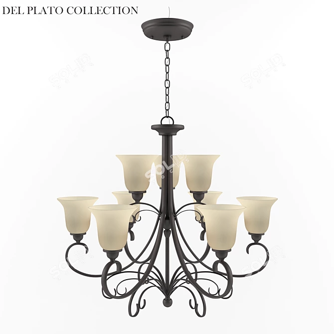 Elegant Sea Gull Chandelier "Del Plato 3D model image 1