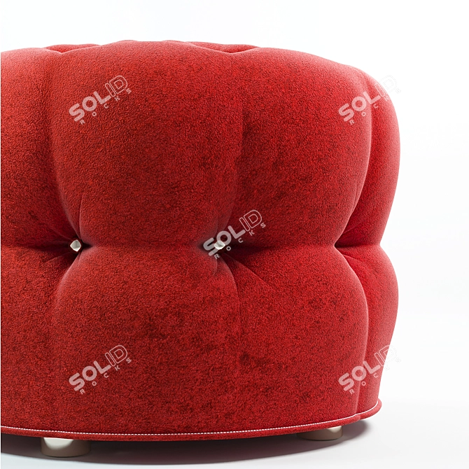 Elegant Round Ottoman 831: Plush Padding & Stylish Design 3D model image 2