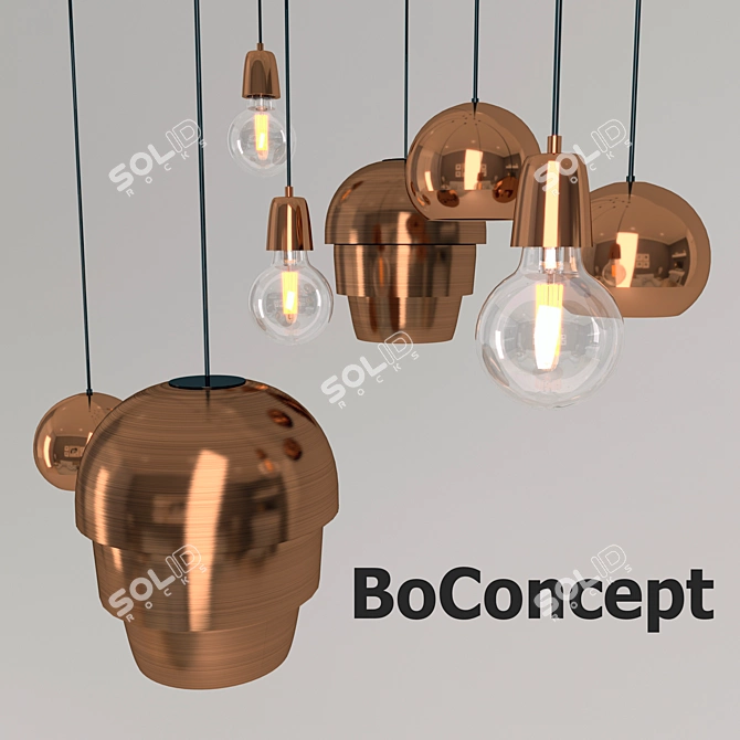 Elegant Lighting Fixtures: Pina Cona, Ball and Globe 3D model image 1