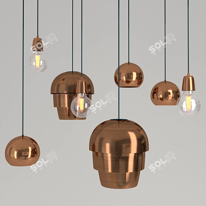 Elegant Lighting Fixtures: Pina Cona, Ball and Globe 3D model image 2