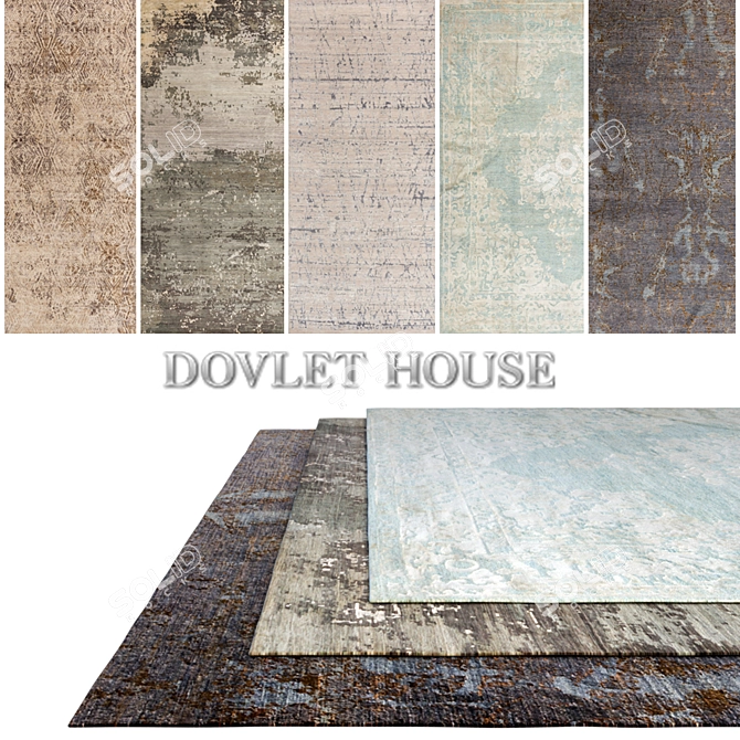 Luxurious Carpets for DOVLET HOUSE - Set of 5 (Part 176) 3D model image 1