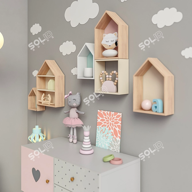 Kid's Furniture and Toy Set 3D model image 2